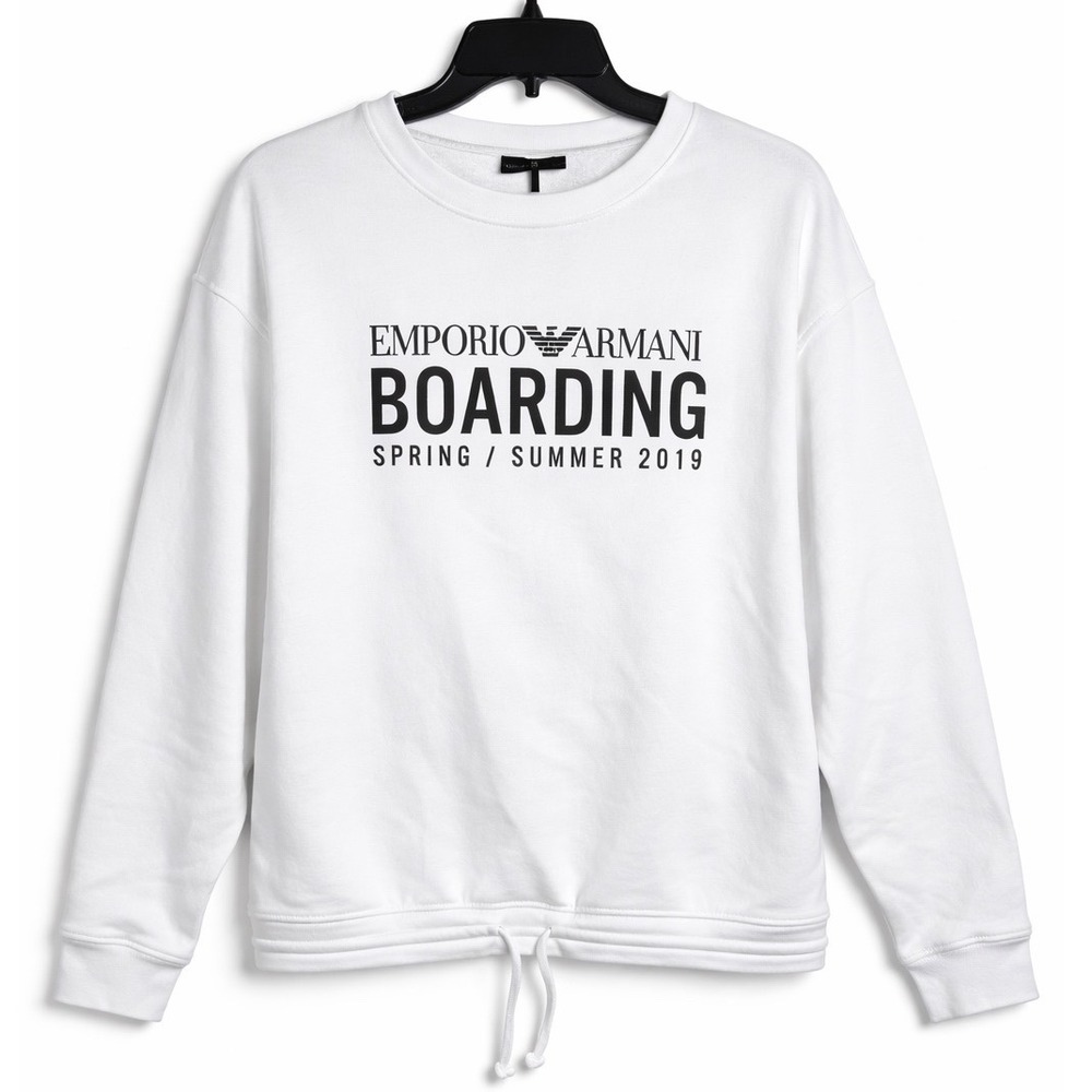 Emporio‎ Armani Boarding Spring Summer 2019 Sweatshirt White Mens Small